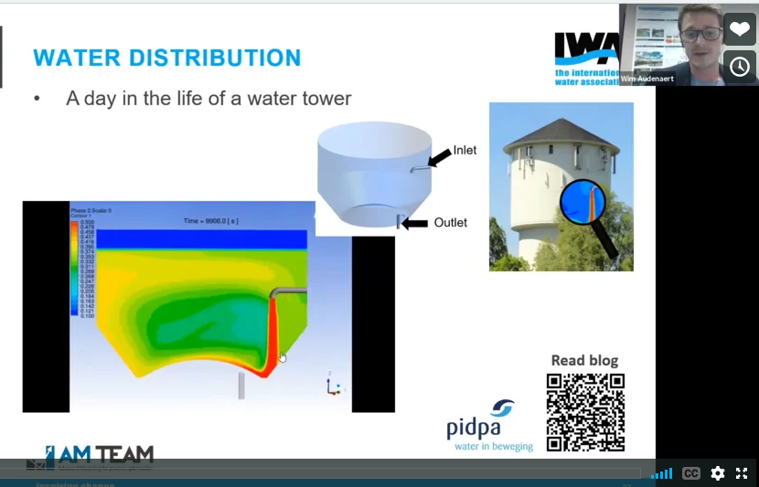 IWA Webinar shapshot with Dr. Wim Audenaert presenting